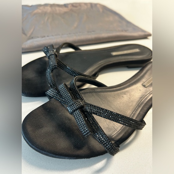 Marco De Vincenzo black crystal embellished slides - Size EU 38.5 - Picture 4 of 6